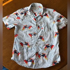 Billabong Button down Shirt, boys size large, Pelicans